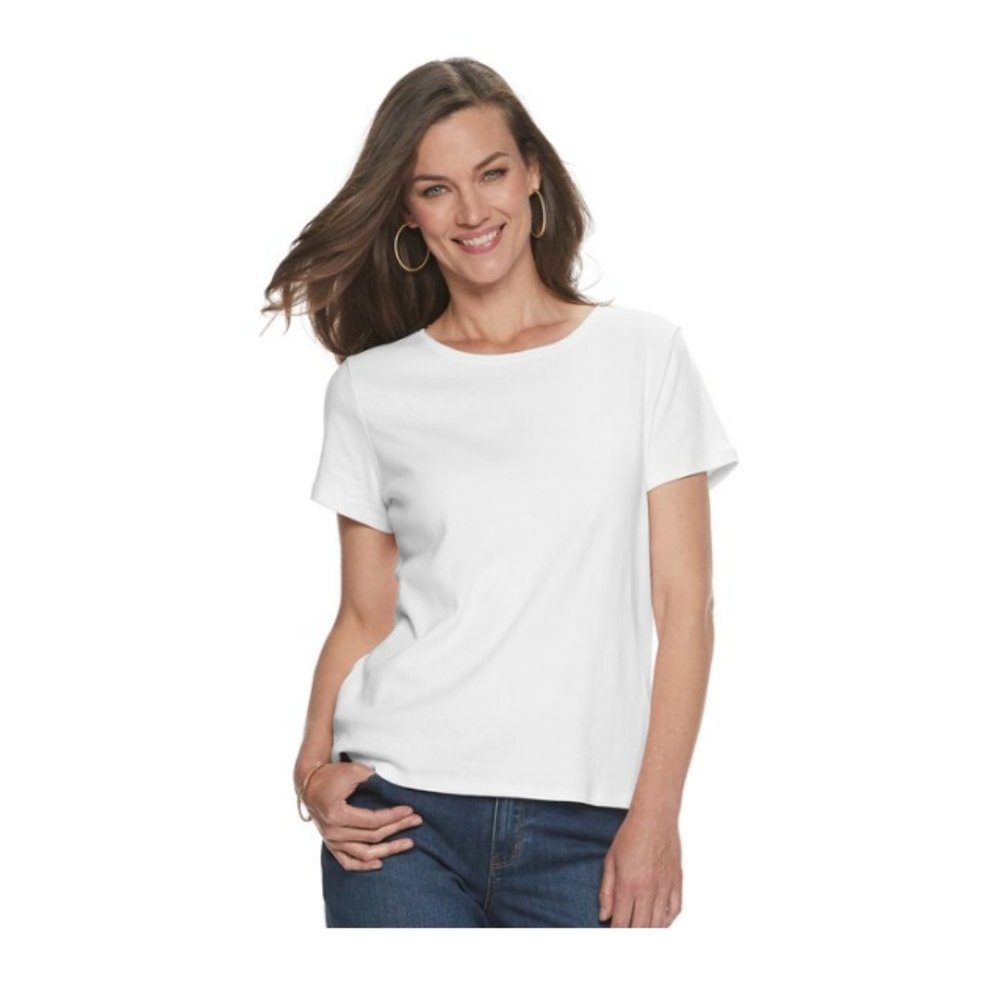 ‼️ Croft & Barrow White Crewneck Tee